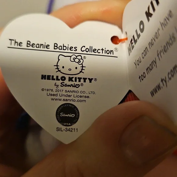 5.5" Hello Kitty TY Plush w Rainbow Leopard Print 2017 - Picture 4 of 6